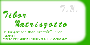 tibor matriszotto business card